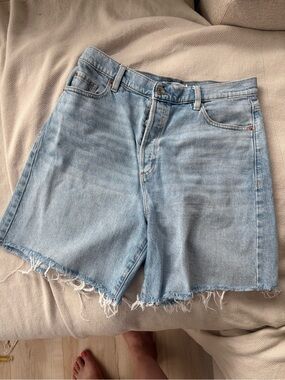 Garage Light Blue High Waist Denim Cutoff Shorts
